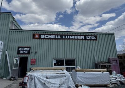 Schell lumber yard sign